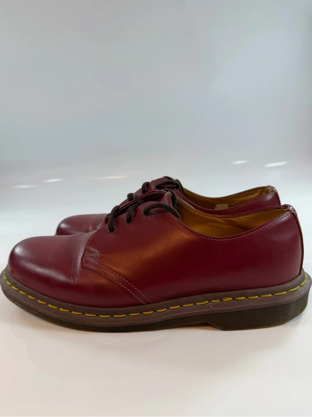 Dr. Martens 1461 Made in England Cherry Red‎ Leather Oxfords Size 9